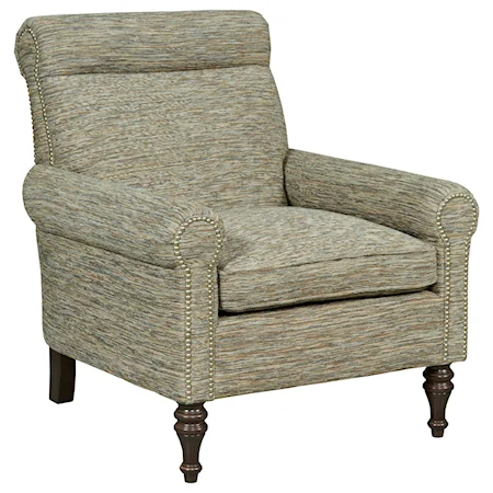 Transitional Upholstered Chair with Nailhead Trim